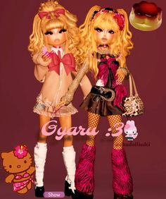 Gyaru🍰🌺 Gyaru Reference, Ajego Gyaru, Mlp Coquette, Gyaru Dress To Impress, Dti Gyaru, Preppy Christmas Outfit, Mafia Dress, Duo Dress, Agejo Gyaru