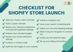 the checklist for shopify store launch