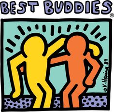 the best buddies sticker is shown here