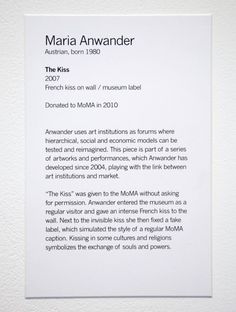 a piece of paper that has been placed on a wall with the words,'marina ann