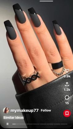 Nails Baddie, Nails Grunge, Dark Nail, Black Acrylic Nails, Baddie Nails, Grunge Nails, Black Nail Designs, Blue Nail, Black Nail