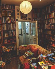 a living room filled with lots of books