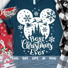 the best christmas ever mickey mouse svg cut file