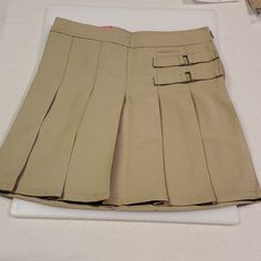 Khaki Skirts With Shorts Inside. Multiple Sizes Y2k Style Skirt For School, Y2k Style School Skirt, Y2k Style Summer School Bottoms, School Cotton Stretch Skort, High Waist Cotton Tennis Skirt For School, Casual Mini Shorts For School, Casual Mini Length Shorts For School, Y2k Style Bottoms For School In Spring, Casual Mini Length School Shorts