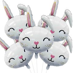 PRICES MAY VARY. 【What You Will Get】：Bunny Easter Theme Foil balloons. Each package includes 5 Foil balloons with 1 style of Pattern in total. 【Easter Must】：these Easter Foil Balloons are perfect for Easter parade and party favors, ideal as gifts and giveaways for kids and adults, You can share them with your family, friends, and co-workers, and let them go to parties, and parades, and enjoy the festive atmosphere, which is a great gift! 【Durable and Premium Quality】: High-quality thick aluminum Rabbit Themed Birthday Party, Bunny Birthday Decorations, Easter Themed Party, Bunny Themed Party, Easter Themed Birthday Party, Bunny Birthday Party Decorations, Bunny Themed Birthday Party, Bunny Tea Party, Bunny Balloons