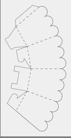 the cut out pattern for an owl's head and tail, with its wings folded