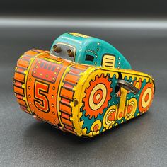 Vintage 1950s MARX Turn Over Roll Over Tank Windup Tin Toy Works - Made in USA Very nice condition, doesn't appear to have been played with much.  Some nicks in the paint but overall very good condition.  Please review all photos.  Video included also.  The mechanical parts inside were a little "dry" so I applied some light lubricating spray to the components with a straw.  You may smell a faint trace of this lubricant but is only noticeable if you put your nose up close to it.  Very faint.  Just wanted to disclose that info.  Please review all photos thoroughly before purchase.  Comes as shown.   From a collector of antique radios and trains.  (Bin T) PAYMENT OPTIONS: Payment must be received within 2 days of closing, or buyer forfeits all rights to purchase.   SHIPPING: ALL of our listed Vintage Kitsch 1950s, 1980's Toys, Antique Radios, Toy Robot, Old School Toys, 1980s Toys, Mechanical Parts, Antique Radio, Space Toys