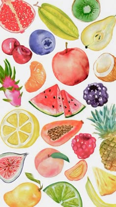 #wallpaper #screensaver #background #watercolor #fruit #aesthetic #phonebackground Fruit Iphone Wallpaper, Wallpaper Iphone Summer Aesthetic, Fruits Aesthetic Drawing, Fruits Aesthetic Wallpaper, Fruit Wallpaper Aesthetic, Summer Wall Art Aesthetic, Wallpaper Fruit, Summer Wallpaper Backgrounds, Pastel Fruit Drawing