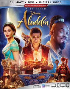 the poster for disney's live - action movie, alaadn