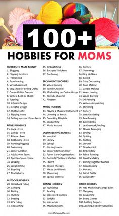 Hobbies For Moms, List Of Hobbies, Freetime Activities, Finding A Hobby, Hobbies For Women, Hobby Ideas, Hobbies To Try, Hobbies That Make Money, Smart Parenting