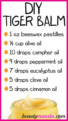 Easiest Recipes, Tiger Balm, Homemade Lotion, Herbal Healing, Homemade Remedies