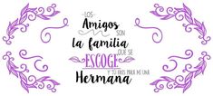 a purple frame with the words in spanish