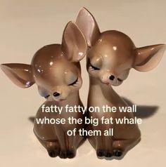 two little deer figurines sitting next to each other with a quote on it