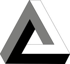 an image of a black and white triangle with the letter a in it's center