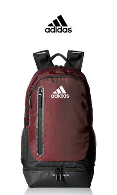 Adidas Pivot Backpack | Maroon | Click for More Adidas Backpacks! Travel Day Bag, Backpack Handbags, Men Adidas, College Guys, Adidas Backpack, Adidas Bags