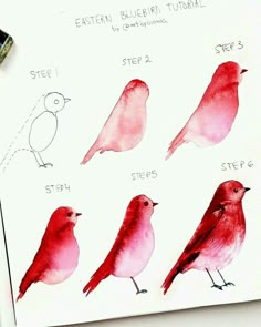 the birds are different colors and sizes on this sheet of paper, but not in color