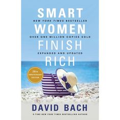 the book cover for smart women finish rich by david bach, with a beach scene in the background