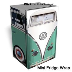 an image of a mini fridge wrapper with the word click on this image below