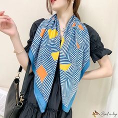 Bird In Bag - New 90cm silk scarf twill silk large square scarf ladies when printed headscarf shawl Large Square Scarf, Twilly, Bird In Bag, Square Scarf, Olivia Mark, Color Style, Head Scarf, Silk Scarf, Kimono Top