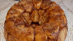 a bundt cake sitting on top of a white plate