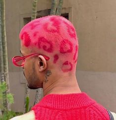 Cheetah Hair, Funky Hair Colors, Gemini Hair, Vegan Hair Dye, Hair Color Idea, Funky Hair, Pink Hair Dye, Hot Pink Hair, Shaved Hair Designs