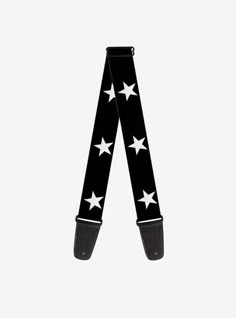 a pair of black and white stars suspenders