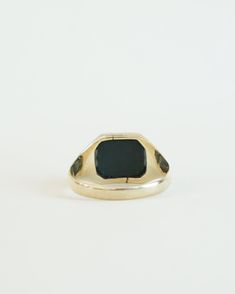 14k Gold Size: Approx. 10.75 Formal Sterling Silver Signet Ring With Gemstone, Oval Polished Emerald Ring In 14k Gold, Oval Emerald Ring With Polished Finish In 14k Gold, Oval Emerald Ring In 14k Gold With Polished Finish, Antique 14k Gold Open Ring Jewelry, 14k Gold Open Signet Ring With Gemstone, Formal Sterling Silver Signet Ring With Center Stone, Classic Formal Signet Ring With Gemstone, Classic Formal Gemstone Signet Ring