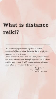 What is distance reiki? It’s completely possible to experience reiki's beneficial effects without being in the same physical space as the practitioner. Reiki transcends space and time and just like prayer can reach the receiver through any distance. Reiki is healing energy and is able to reach across distance even when the receiver is far away. “You can love someone oceans away. You can feel that person’s energy even if they’re not in front of you.” ~Frances Naude. Reiki activates the parasympathetic nervous system and moves the body out of fight or flight and into rest and digest mode. This is the best mode for healing. "Reiki is a high vibrational energy force that is transmitted through a practitioner, who must be trained and attuned to that energy. When that energy moves from the un What Is Reiki Healing, Reiki Images, Rest And Digest, Reiki Prayer, Finding Oneself, Reiki Quotes, Karuna Reiki, Reiki Practice