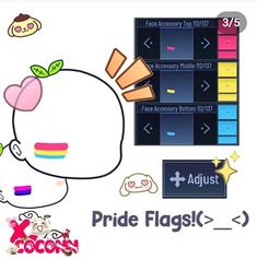 an image of a cartoon character with the words pride flag