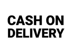 the words cash on delivery are black and white