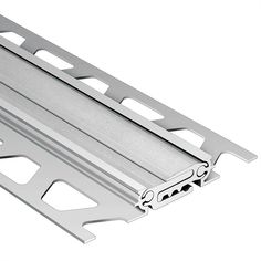 an aluminum profile with holes for the bottom and side panel, on a white background