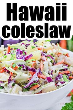 a bowl filled with coleslaw and carrots