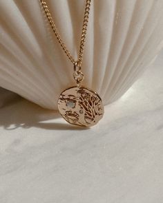 La Mer Pendant Necklace - Midori Jewelry Co. - Necklace Luxury Ocean-inspired Silver Necklace, Kirsten Ash Jewellery, Cutest Clothes, Coral Bleaching, Ocean Inspired Jewelry, Ocean Necklace, Gold Coin Necklace, Ashes Jewelry, Seashell Jewelry