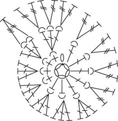 an image of a circular pattern that is drawn in black and white, with arrows on it