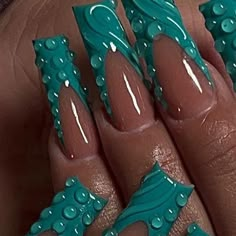 Little Mermaid Nails Designs, Zebra Acrylic Nails, Christmas Nails Green, Crocodile Nails, Exotic Nail Designs, Little Mermaid Nails, Ocean Nails, Bubble Nails, Nail Appointment