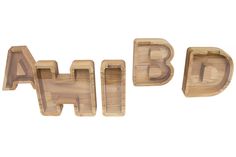 the letters are made out of wood