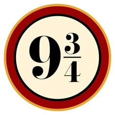 the number nine is displayed in an orange and white circle with black letters on it