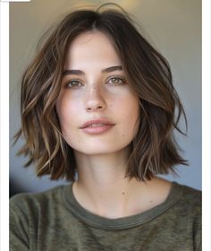 Thick Hair Chin Length, Haircut For Pregnant Women, Chin To Shoulder Length Hair, Chin Length Hair Styles For Women, Haircut Chin Length, Shoulder Length Brunette Hair, Neck Length Hairstyles, Chin Length Hairstyles, Mom Haircut