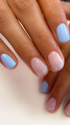 Baby Shower Nails Boy, Baby Boy Nails, Boy Nails, Spring Colors For Nails, Colors For Nails, Shower Nails, Baby Shower Nails, Color For Nails, Trendy Shades