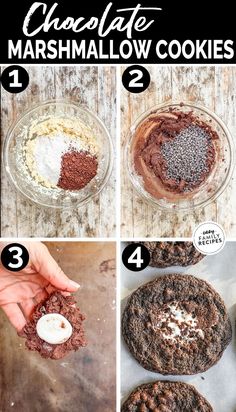 how to make chocolate marshmallow cookies for desserts and cakes - step by step instructions