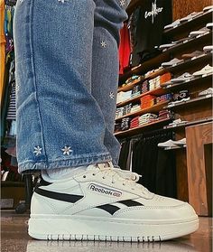 Reebok Double Club C White, Reebok Club C Extra Platform Sneaker, Reebok Club C Double Outfit Women, Club C Extra Women's Shoes, Rebook Club C Double Outfit, Reebok Tennis Shoes, Reebok Club C Platform, Reebok Platform Sneakers, Rebook Club C Double