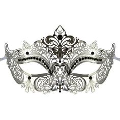 This mask is perfect for any theme party. Its unique laser cut metal design and rhinestone detail is sure to draw attention and get you noticed, this is the perfect masqueade mask for women and great for wall decor as well. Elegant Silver Masks As Gift, Silver Gothic Masquerade Mask For Carnival, Silver Gothic Eye Masquerade Mask, Silver Gothic Eye Mask For Masquerade, Gothic Silver Eye Masquerade Mask, Silver Fantasy Carnival Mask, Gothic Silver Masquerade Mask For Party, Silver Fantasy Masquerade Mask For Carnival, Elegant Silver Masks For Halloween