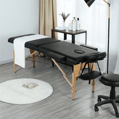 Arrives by Tue, Aug 30 Buy Topeakmart 2 Sections Folding Adjustable Massage Table Massage Bed Portable Spa Table with Headrest/Armrest/Hand Pallet Black at Walmart.com Cradle Bedding, Portable Spa, Massage Bed, Massage Tables, Bed Legs, Professional Massage, Massage Table, Spa Room, Massage Room