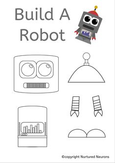 a robot with the words build a robot on it