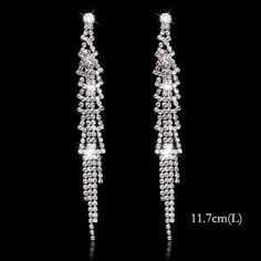 Brand Name: All Ice On MeMetals Type: Zinc AlloyOrigin: CN(Origin)Style: Cute/RomanticFine or Fashion: FashionModel Number: Long Tassel EarringsItem Type: EarringsEarring Type: Drop EarringsShape\pattern: GeometricMaterial: CRYSTALGender: WomenOcassion: Wedding,Party,Engagement,Anniversary,BirthdayGift for: Bridal/Bridesmaid/Femme Friends/wIFE/Mother/DaughterSize: As descriptionColor: Silver Color Long Silver Earrings, Sterling Silver Rings Set, Tassel Drop Earrings, Wedding Bridal Jewellery, Party Earrings, Rhinestone Bridal, Luxury Bridal, Stunning Earrings, Wedding Earrings