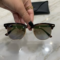 Perfect Condition Only Worn Once. Practically Brand New. Comes In Sunglass Case. 100% Real Ray Ban Women Sunglasses, Rayban Sunglasses For Women, Club Master Sunglasses, Pretty Sunglasses, Ray Bands, Ray Ban Sunglasses Women, Gold Michael Kors Watch, Clubmaster Sunglasses, Ray Ban Glasses