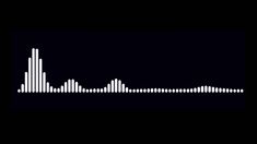 a black and white sound wave is shown in the middle of a dark background,