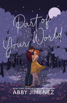 the cover for part of your world, featuring two people hugging in front of trees