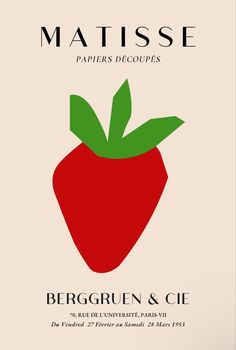 the cover of matisse papers decoupes, featuring an image of a red apple