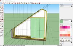 an image of a computer screen showing the shape and size of a triangular object in 3d